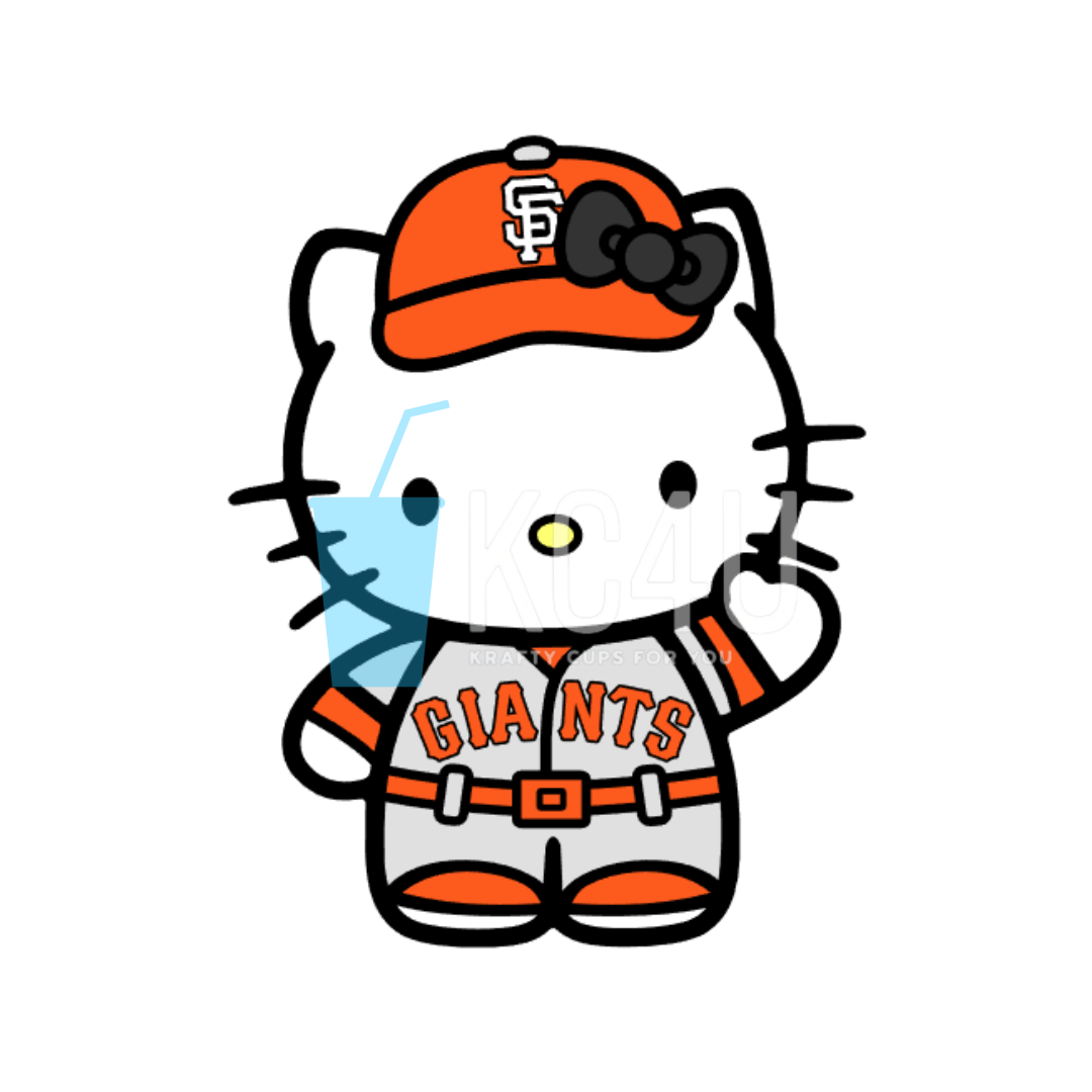 SF Baseball Kitty Decal – Krafty Cups 4 U
