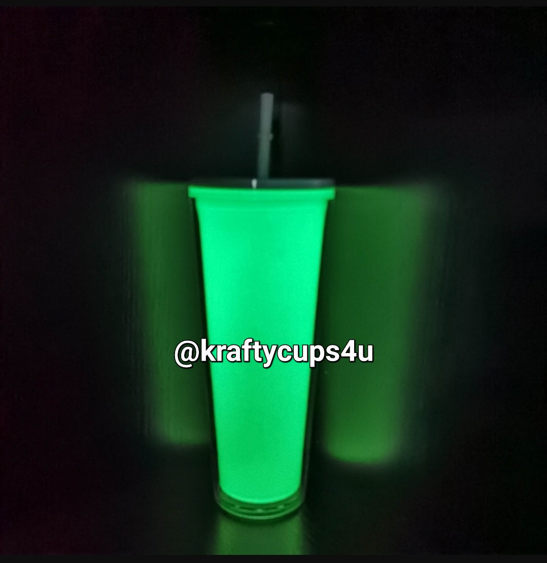 24oz Glow in the Dark Double Wall Tumbler – Krafty Cups 4 U