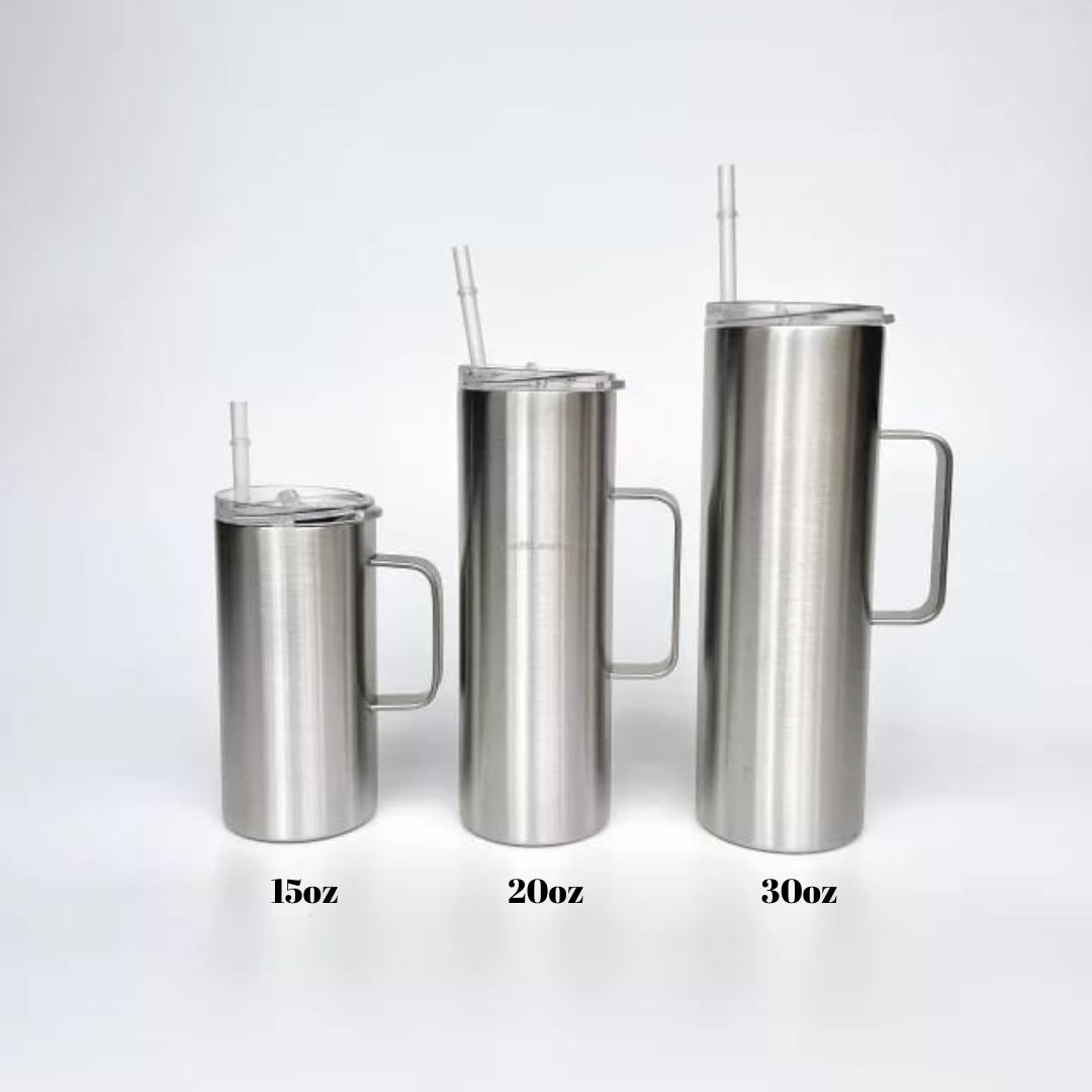 Hardy Stainless-Steel Tumbler 20-Oz. with Handle & Straw