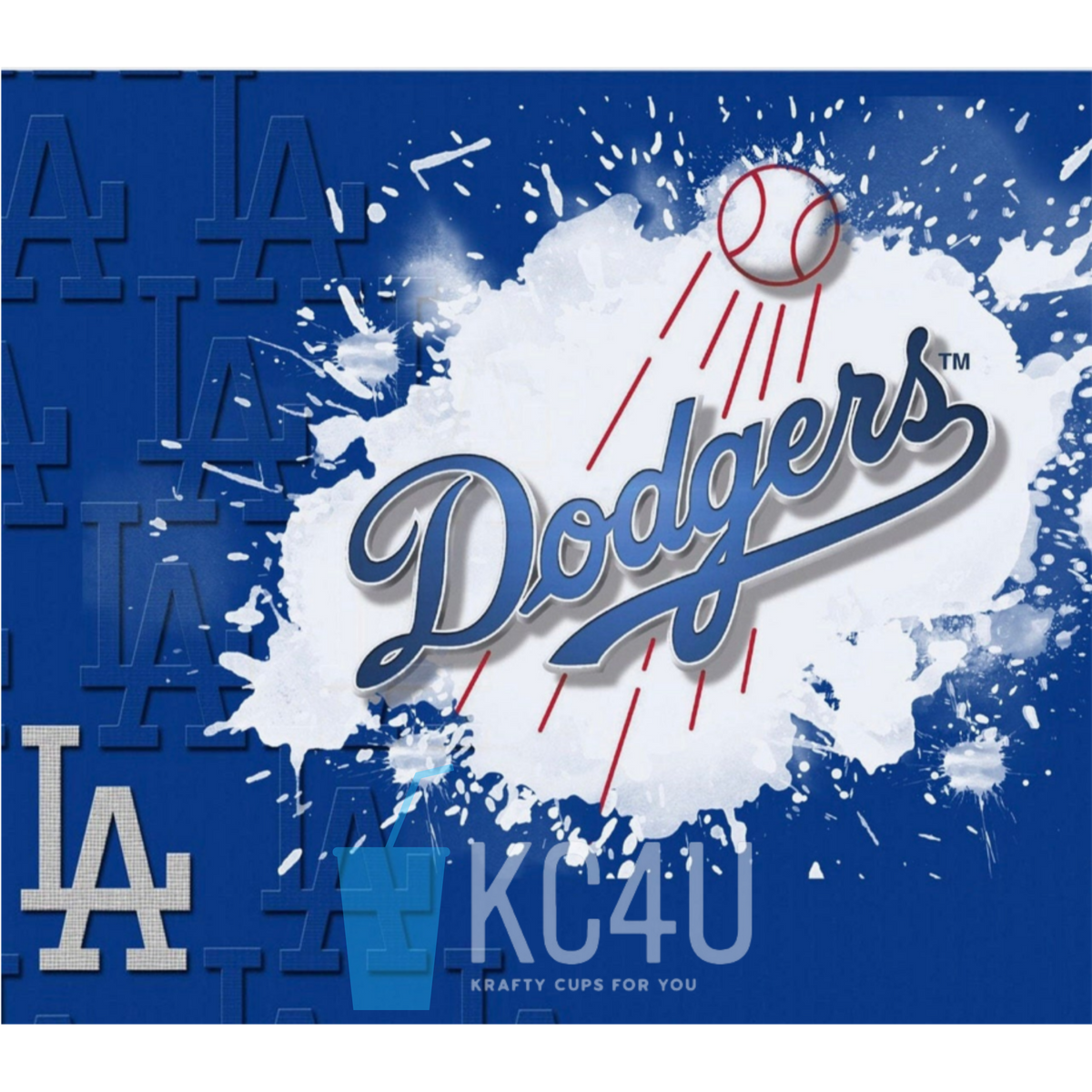 LA Baseball Tumbler Wrap – Krafty Cups 4 U