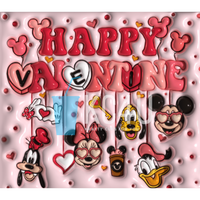 3D Valentine Magical Friends Tumbler Wrap