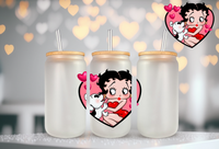 Betty Heart UV DTF Decal