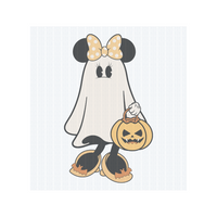 Bow Mouse Ghost DTF