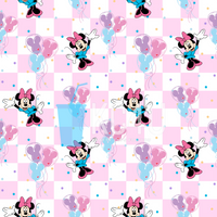 Girly Mouse Balloons Vinyl Sheet