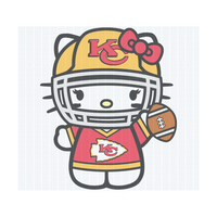 KC Football Helmet Kitty DTF