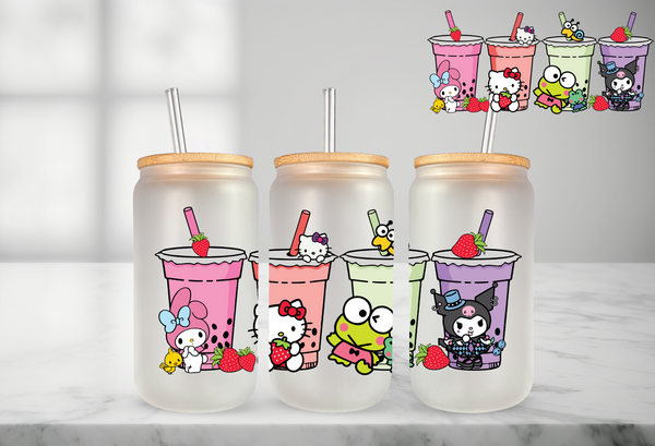 Kawaii Boba UV DTF Can Wrap