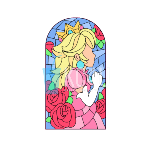 Peach Window Decal