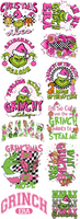 Pink Green Guy 22x60 DTF Gang Sheet Transfer