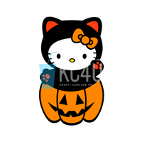 Pumpkin Kitty Decal