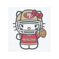 SF Football Helmet Kitty DTF