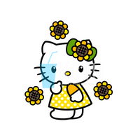 Sunflower Kitty Decal