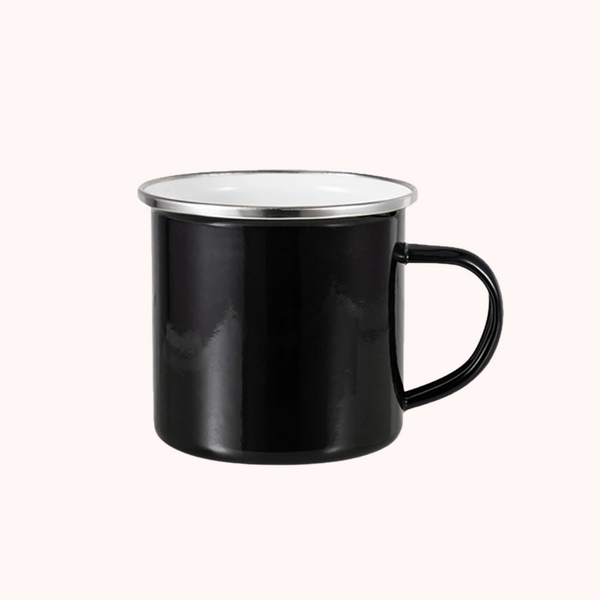Black Enamel Mug