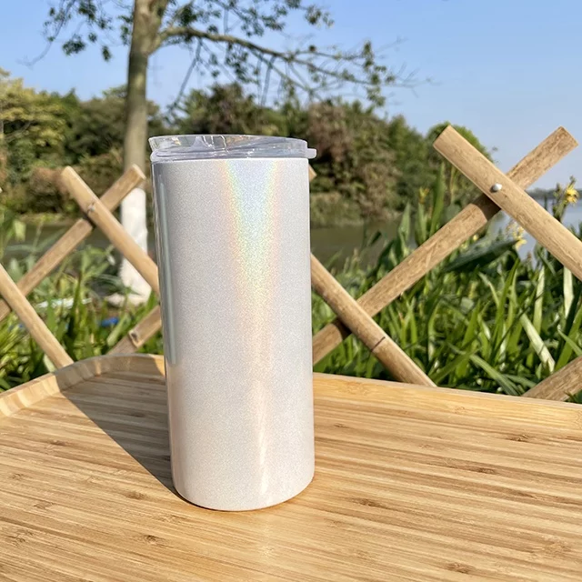 15oz Glitter Straight Sublimation Tumbler