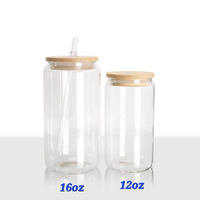 12oz Clear Sublimation Can Shaped Glass Cup