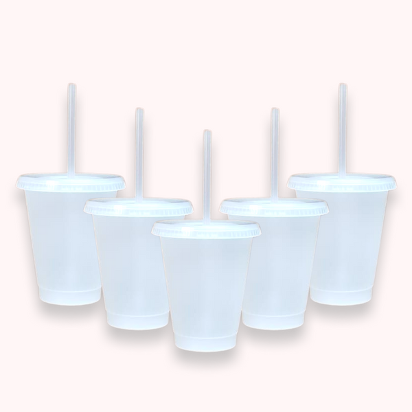 16oz Clear Frosted Set of 5