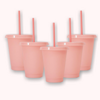 16oz Pink Set of 5