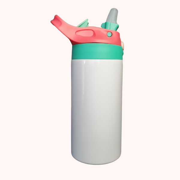 Sublimation Polymer Kids Water Bottle W/Straw