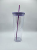 24oz Double Wall Clear Tumbler