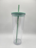 24oz Double Wall Clear Tumbler