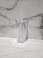 16oz Double Wall Clear Tumbler