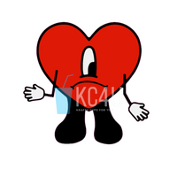 BB Heart Decal