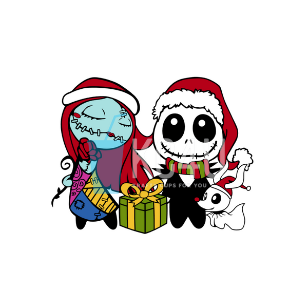 Baby Jack & Sally Xmas Decal