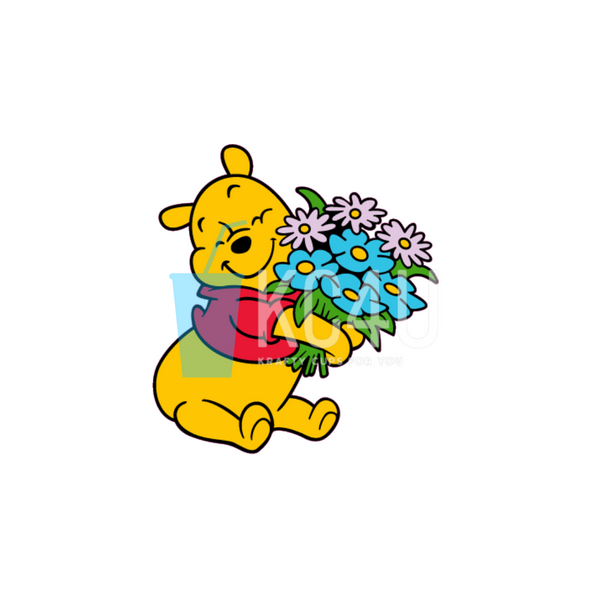 Bear Spring Flowers Decal