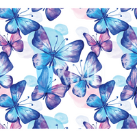 Blue Butterflies Tumbler Wrap