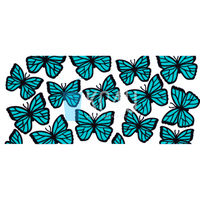 Blue Butterflies Vinyl Can Wrap