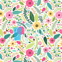 Bright Floral Vinyl Sheet