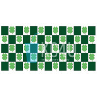 Checkered Shamrock Sublimation Can Wrap