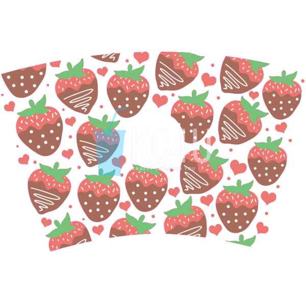 Choc Strawberries Cup Wrap (With Hole)