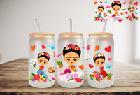 Colorful Frida Sublimation Can Wrap