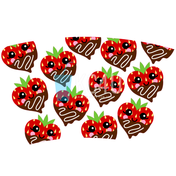 Cute Choc Strawberries Cup Wrap