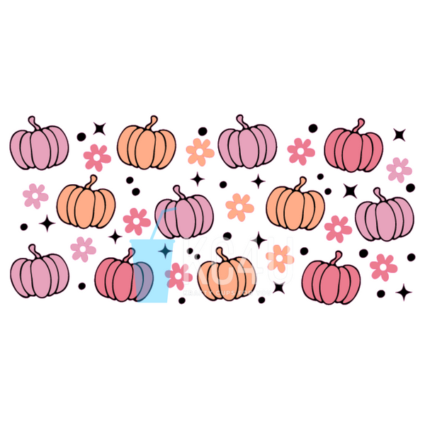 Cute Pumpkins Vinyl Can Wrap