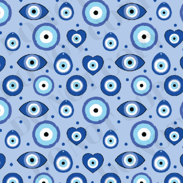 Evil Eye Blue Vinyl Sheet