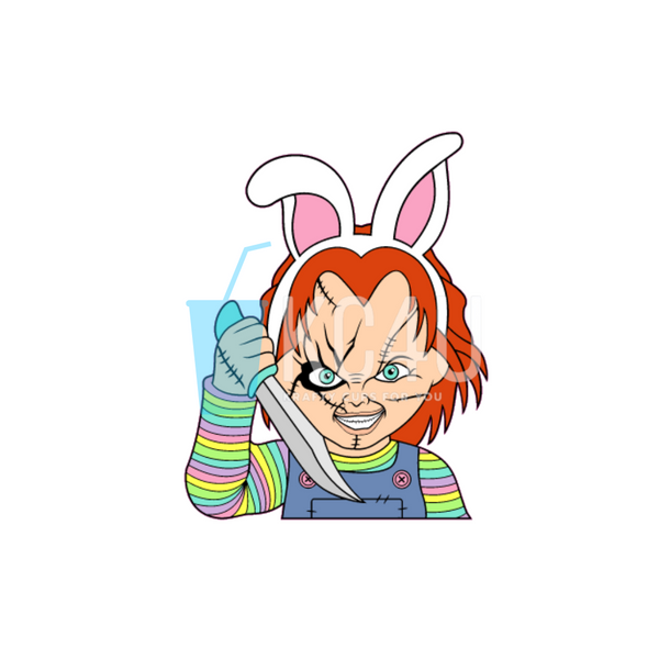 Half Easter Chucky Decal