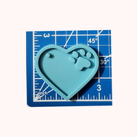 Paw Heart Keychain Mold