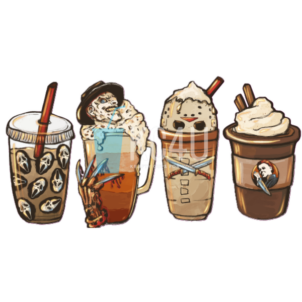 Horror Coffee Sublimation Can Wrap