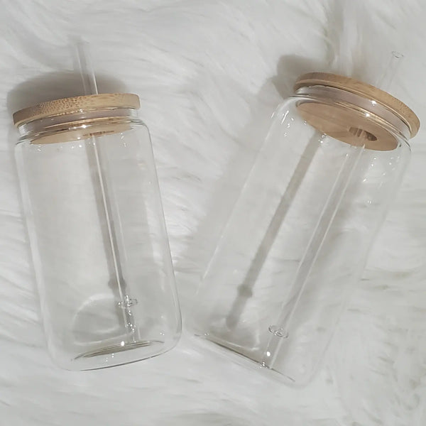 Clear Glass Jar with Cork Top, 16 oz