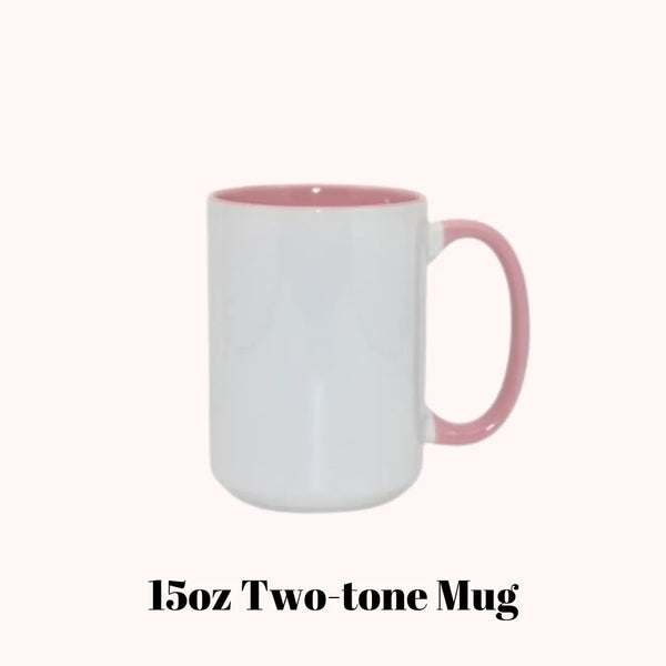 15oz Two-Tone Sublimation Ceramic Mug