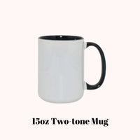 15oz Two-Tone Sublimation Ceramic Mug