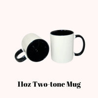 11oz Two-Tone Sublimation Ceramic Mug