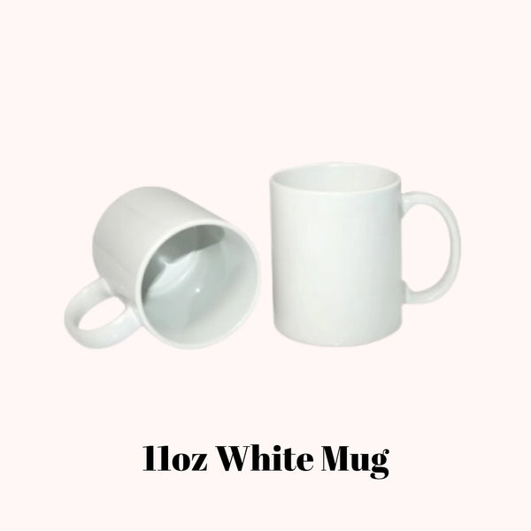 11oz All White Sublimation Ceramic Mug