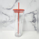 24oz Double Wall Clear Tumbler