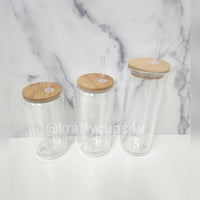 20oz Snowglobe Sublimation Glass Can