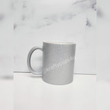 11oz Silver Glitter Sublimation Mug
