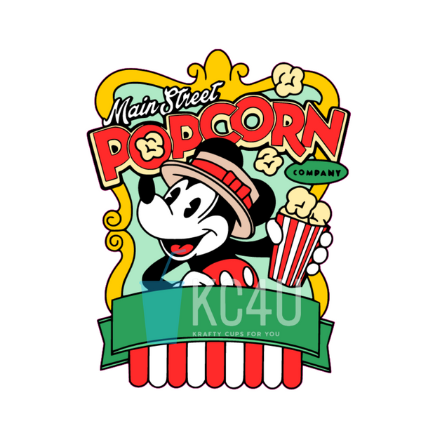 Main Street Popcorn Decal