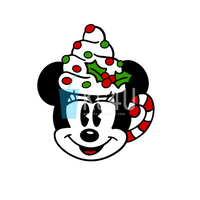 Mouse Bow Xmas Mug Decal