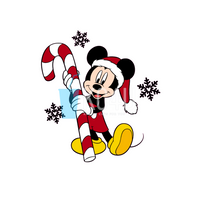 Mouse Candy Cane Decal